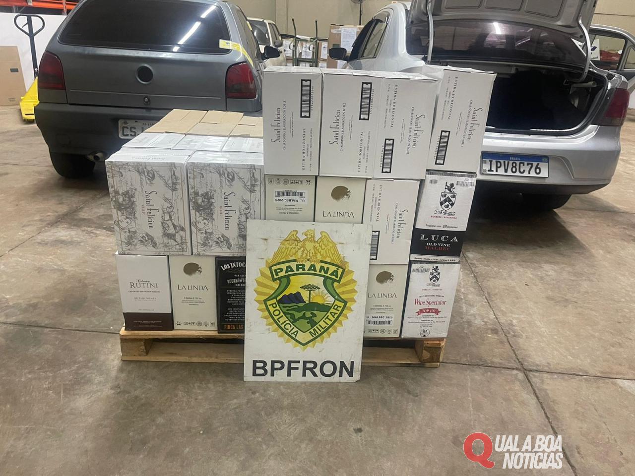 BPFRON apreende veiculo carregado com bebidas em Ampére-PR