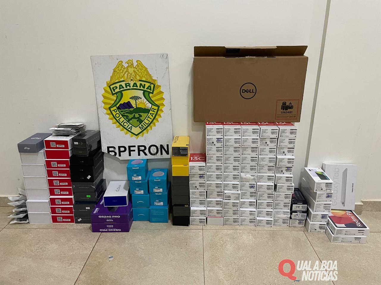 BPFRON apreende veiculo carregado em Capitão Leônidas Marques-PR