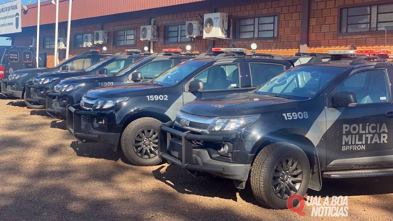 BPFRON e NEPOM/PF encontram carga de cigarros contrabandeados abandonada em mata na região de Guaira - PR