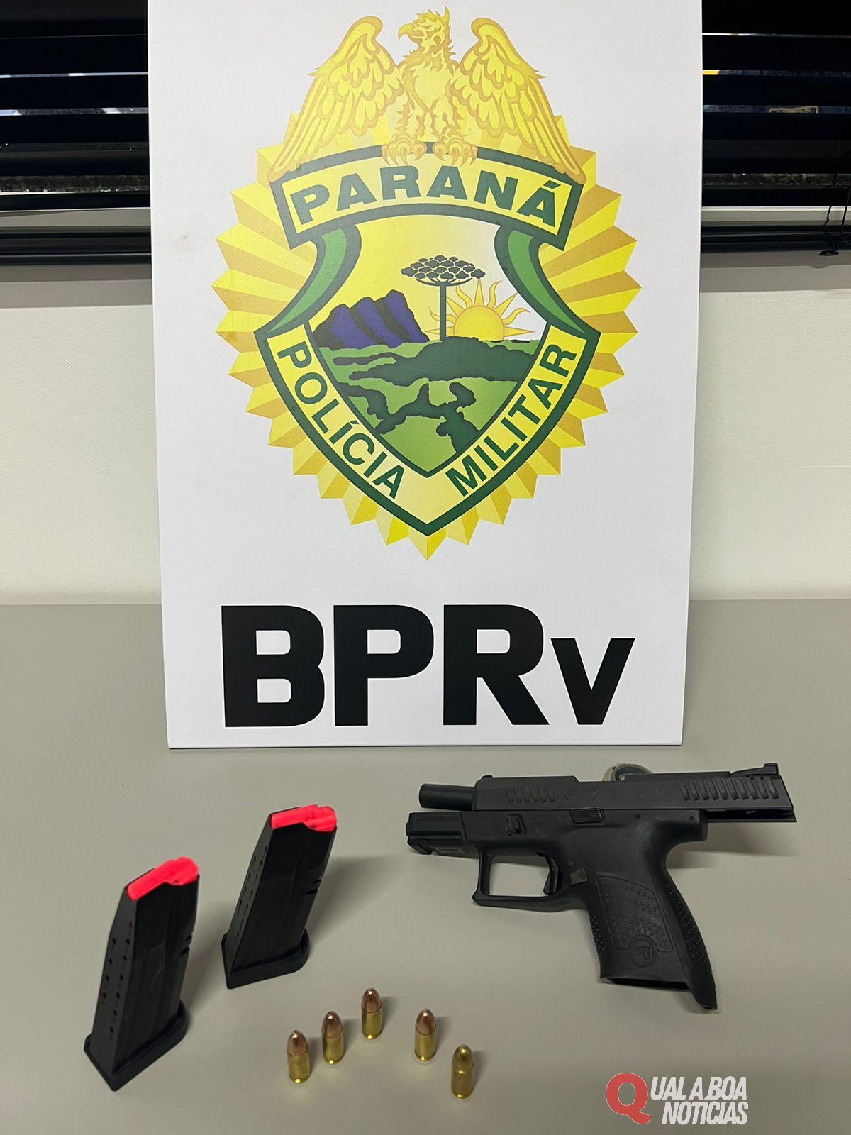 BPRv apreende arma de calibre restrito na cidade de Cascavel-PR