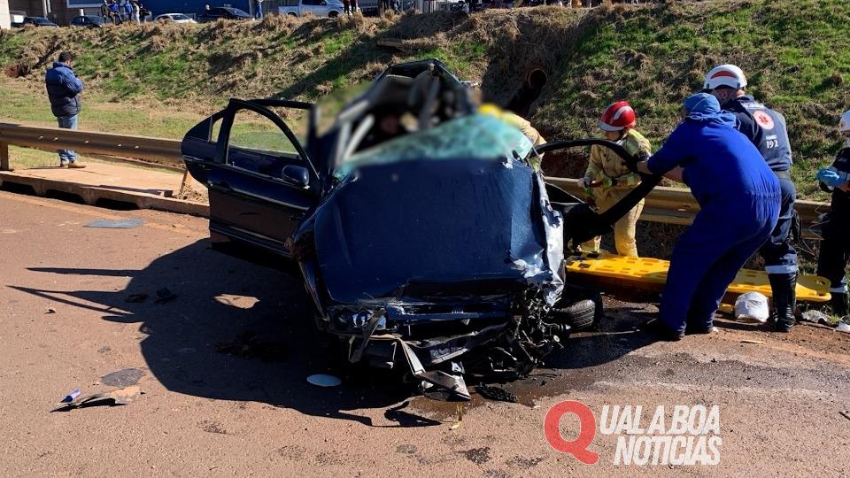 Criança morre e cinco pessoas ficam feridas em grave acidente na BR-277, em Cascavel