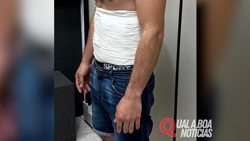 Passageiro é capturado com cocaína presa ao corpo no Aeroporto de Cascavel