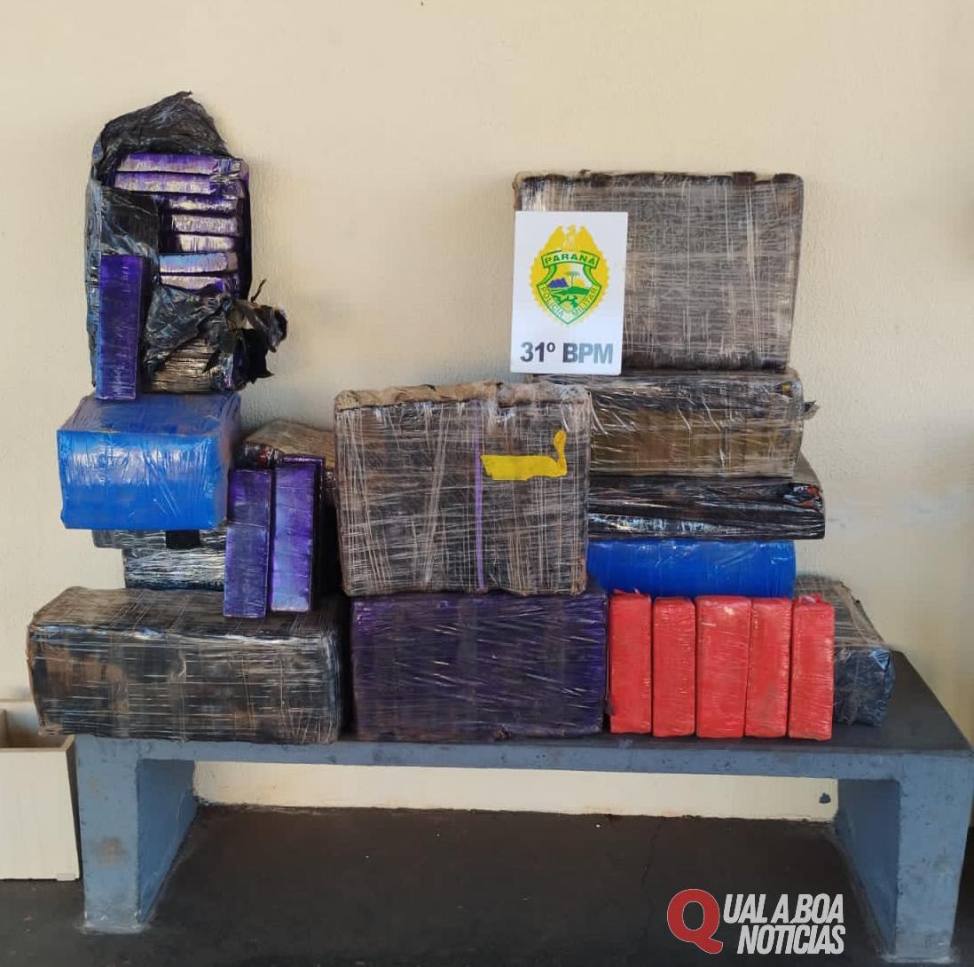 PM de Assis Chateaubriand apreende 276 kg de maconha