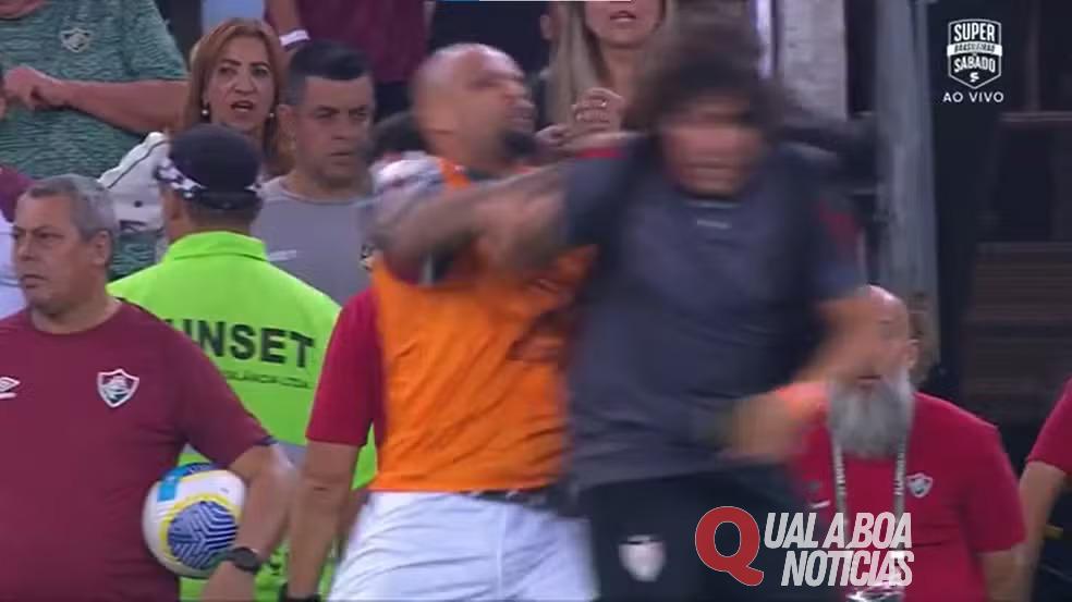 STJD pune Felipe Melo, do Fluminense, com suspensão por um jogo por empurrão em assessor