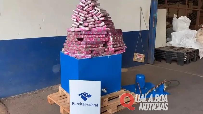 Em Cascavel: Receita Federal apreende 360 kg de maconha em transportadora