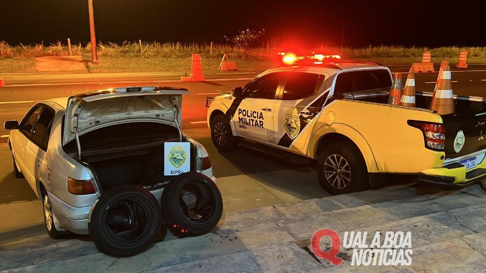 Na Região: Homem é preso com 61 pneus contrabandeados na PR-323