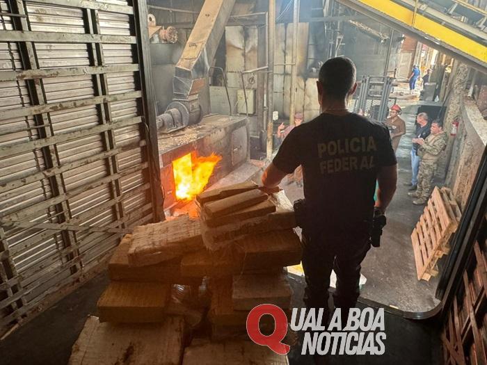 Polícia Federal promove a destruição de aproximadamente 12 toneladas de drogas em Guaíra