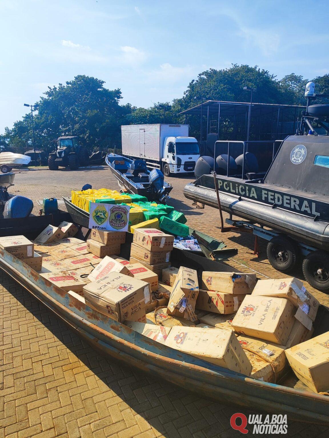 Policiais realizam apreensão de R$ 4 milhões em cigarros contrabandeados em Mercedes