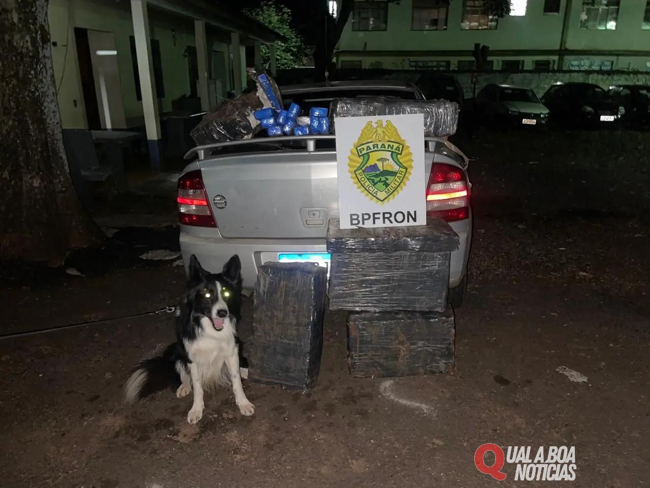 Veículo com 126 quilos de maconha é apreendido pela BPFron em Santa Helena