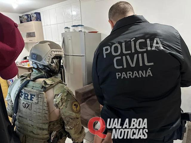 Ação conjunta da PRF, PCPR e PM prende membros de quadrilha 