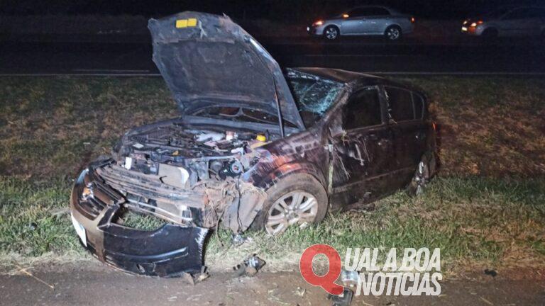 Acidente na BR-163 carro capota ao menos cinco vezes em Toledo