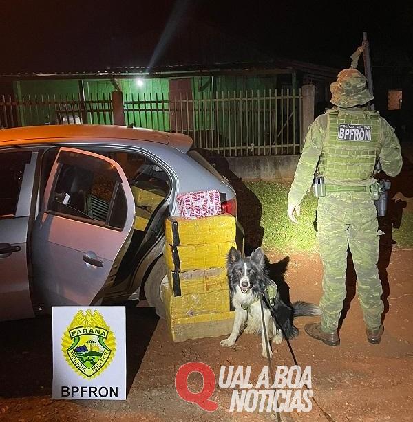BPFron apreende carro e mais de 200Kg da “Cannabis Sativa” em casa abandonada no interior de Marechal Rondon