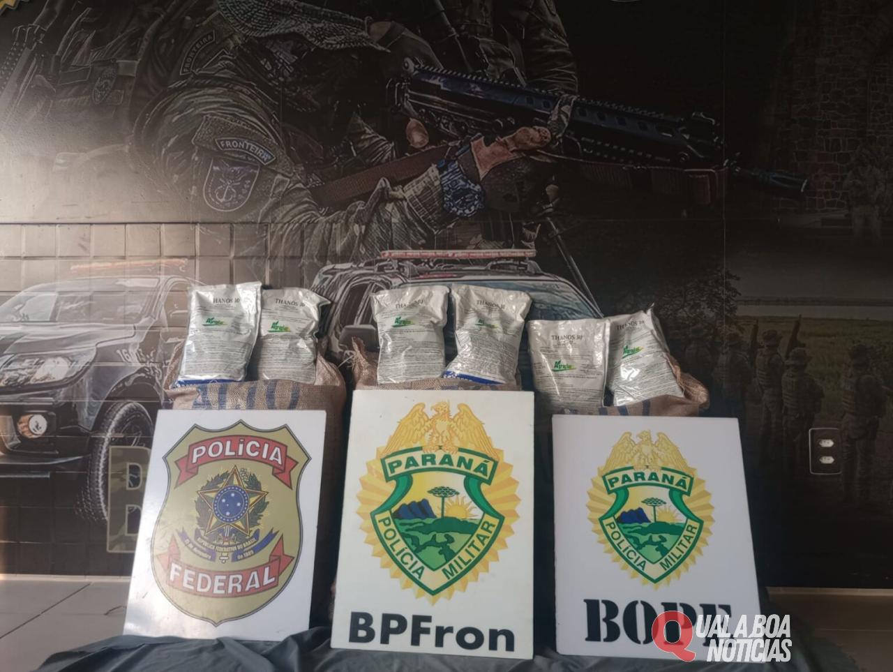 BPFRON e NEPOM apreendem 74 quilos de agrotóxico em Terra Roxa