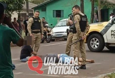 Briga generalizada termina em pauladas e “garfadas” e quatro pessoas feridas em Palotina