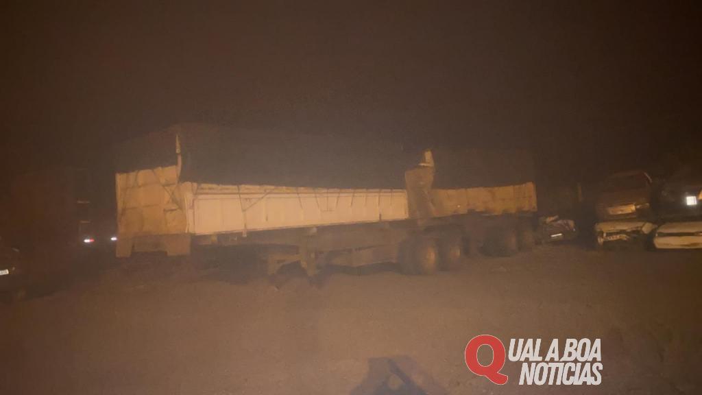 Carreta bitrem com suspeita de roubo é recuperada pela equipe da BPRv