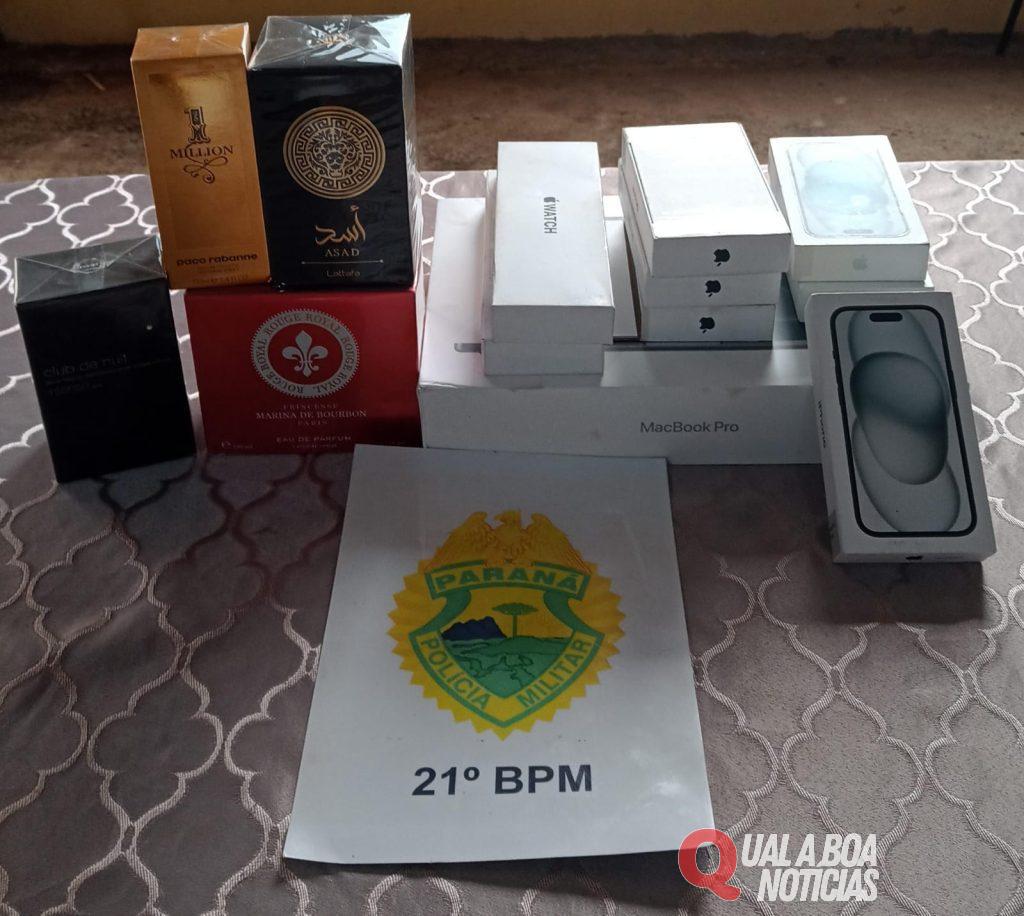 Na tentativa de fugir de abordagem policial, condutor capota carro com produtos paraguaios em Dois Vizinhos