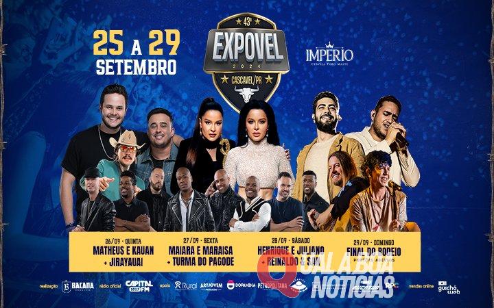 Organização fala sobre a entrada na EXPOVEL 2024 em dias de shows e permanência de menores; veja regras
