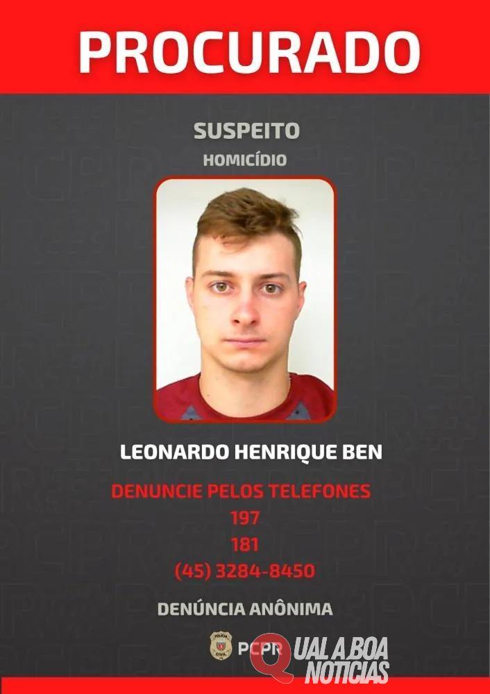 PCPR divulga foto de foragido por homicídio ocorrido em Entre Rios do Oeste