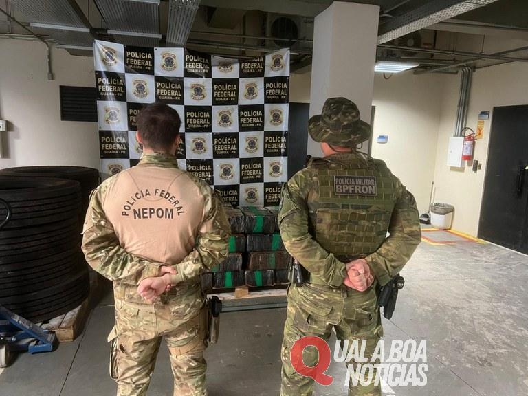 PF e BPFRON apreendem veículo carregado com mais de meia tonelada de maconha