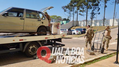 PRF apreende fardos de maconha na BR-467, em Cascavel