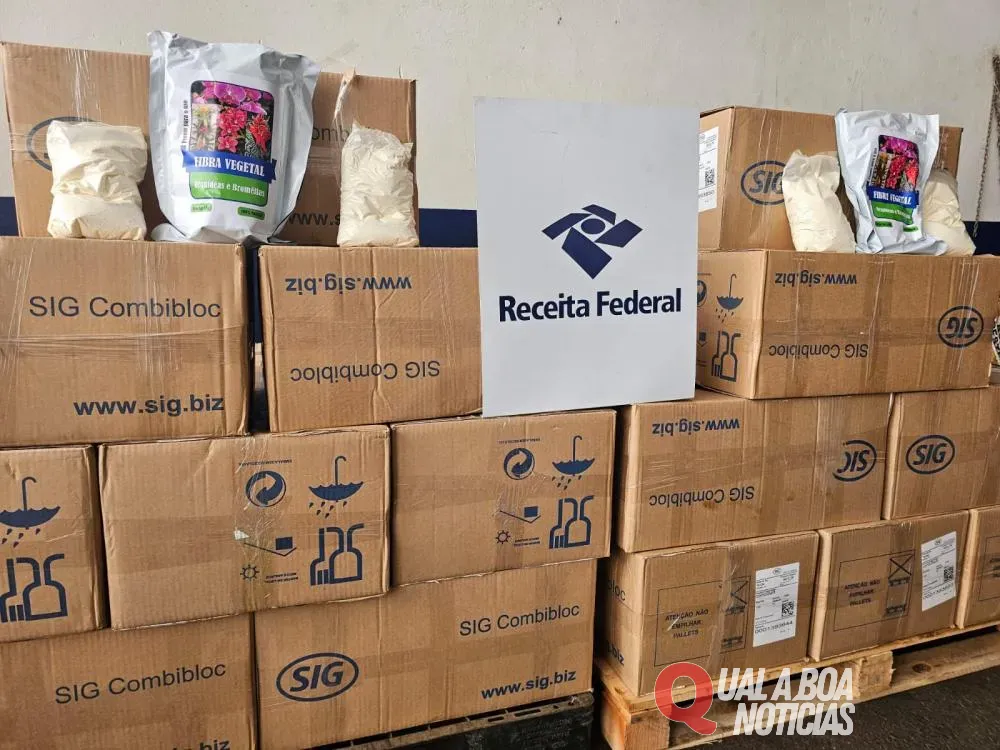 Receita Federal apreende mais de 500kg de agrotóxicos estrangeiros em transportadora de Cascavel