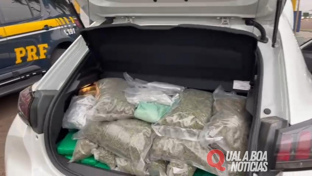 Traficante foragida e sua irmã são presas na BR 277 com capulho, haxixe e super maconha