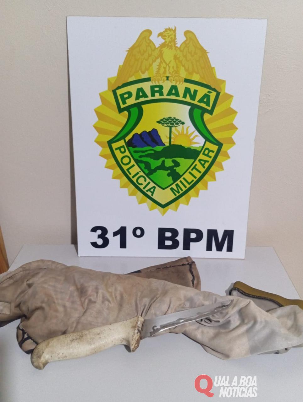 Vingança: Após confusão no centro de Maripá, PM apreende faca com um homem