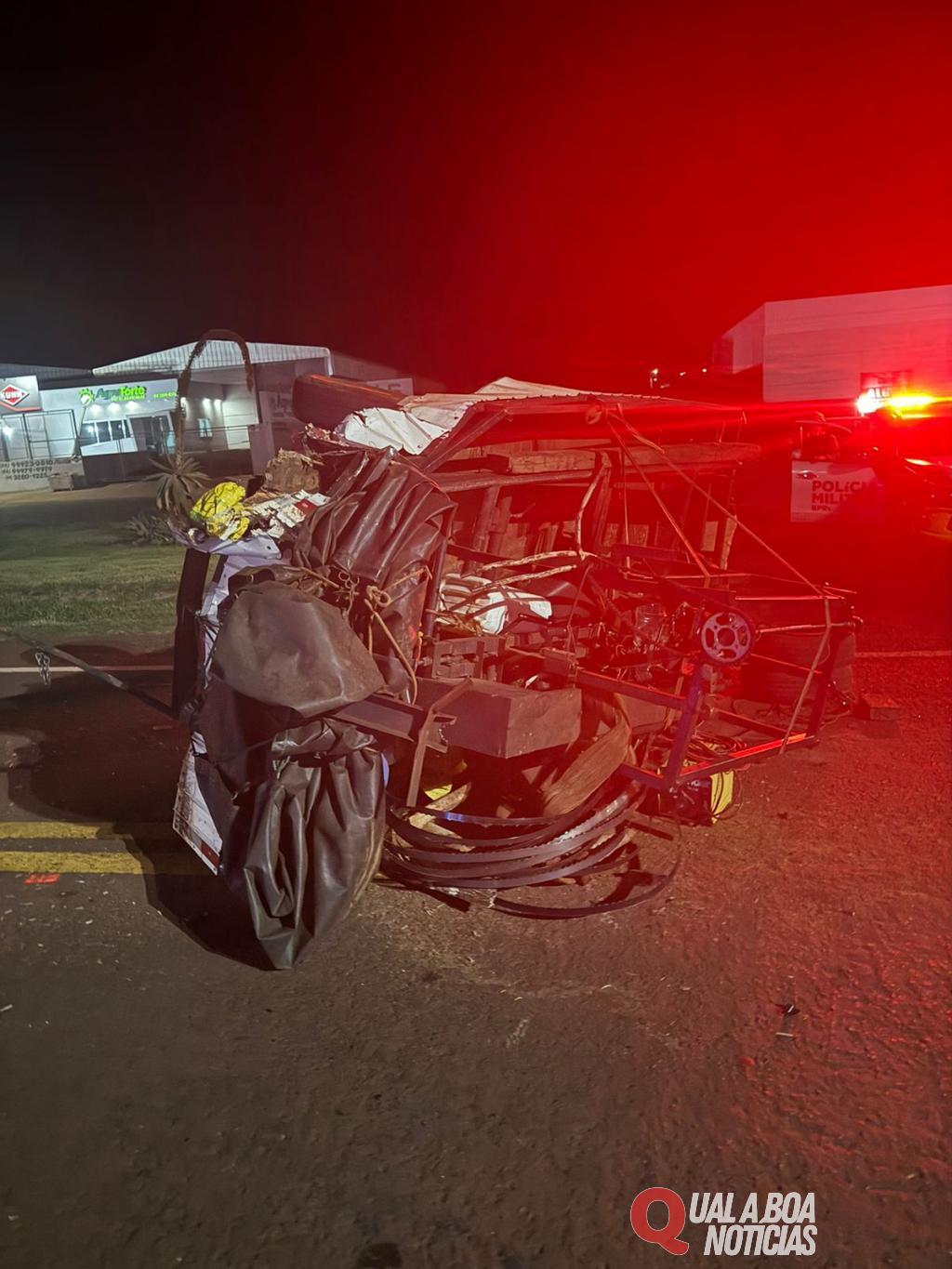 Acidente envolvendo veiculo com placas de Toledo é registrado na PR-486 em Assis Chateaubriand