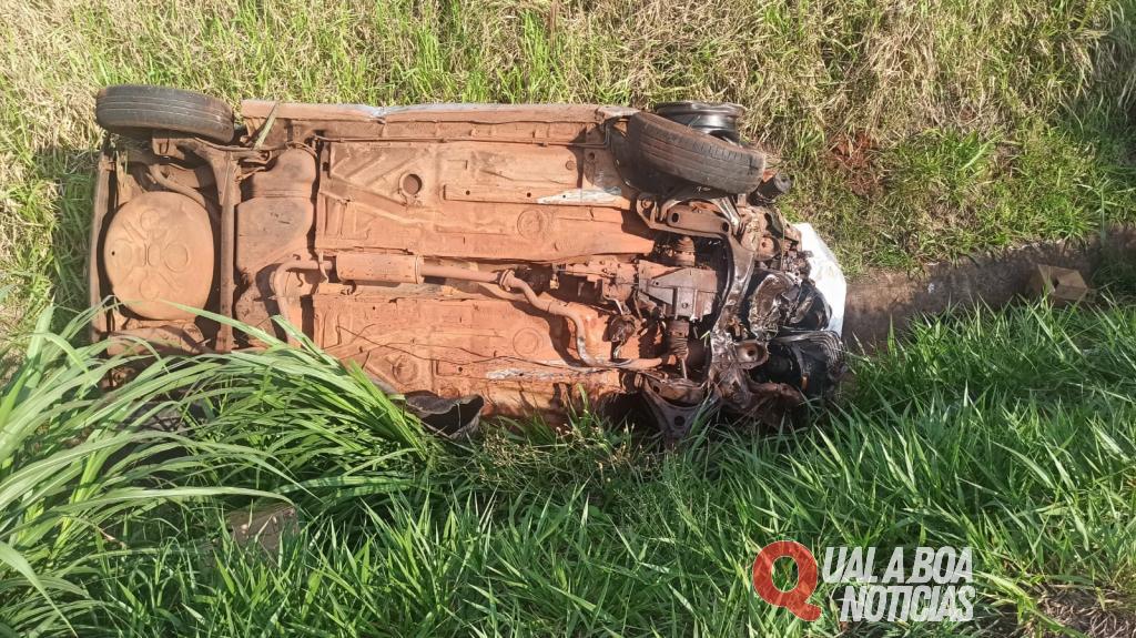 Acidente na PR-585 resulta em três feridos e mobiliza Bombeiros e SAMU