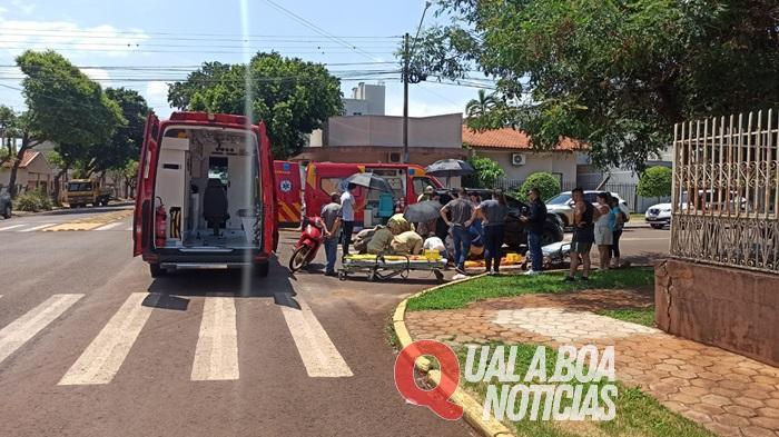 Colisão envolvendo motoneta é registrada no Jardim La Salle em Toledo