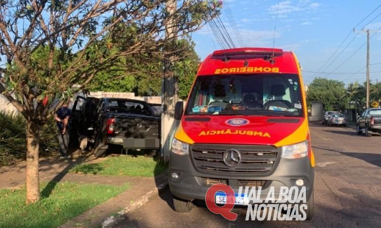 Em Cascavel: Motorista morre após bater caminhonete no muro do Cemitério São Luiz