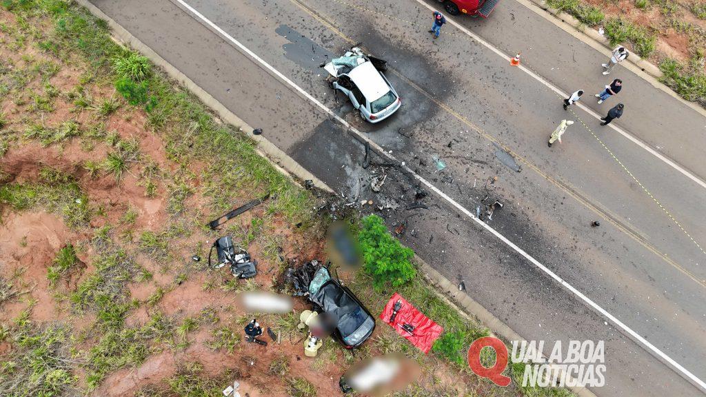 Grave acidente é registrado na BR-487, três vítimas fatais foram confirmadas