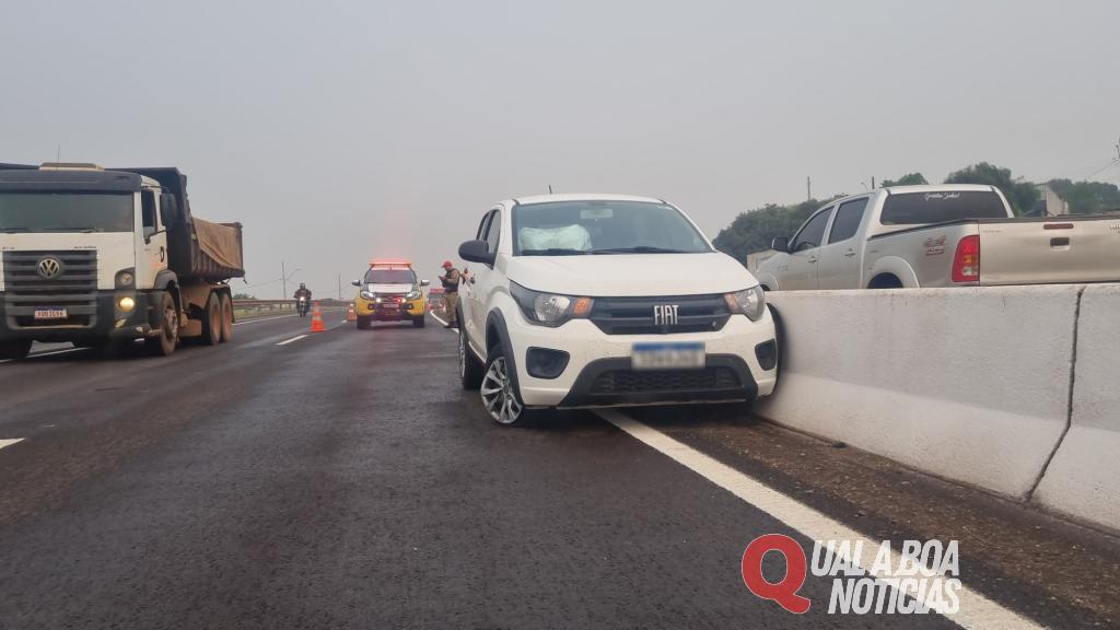 Idoso é atropelado por Fiat Mobi na PRc-467, em Cascavel