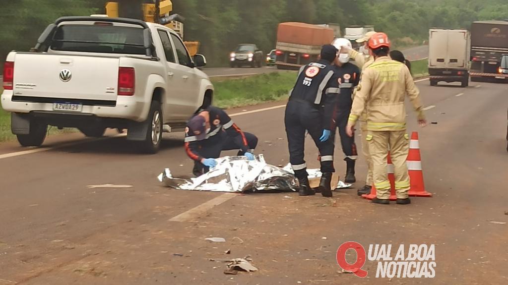 Mulher morre na BR-163 em grave acidente sobre o Rio Lopei, em Toledo