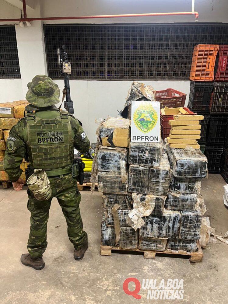 Operação Protetor: BPFRON apreende 817 quilos de maconha e prende suspeito em Foz do Iguaçu