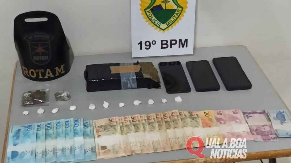 Quatro pessoas foram presas e uma adolescente apreendida em Toledo por tráfico de drogas