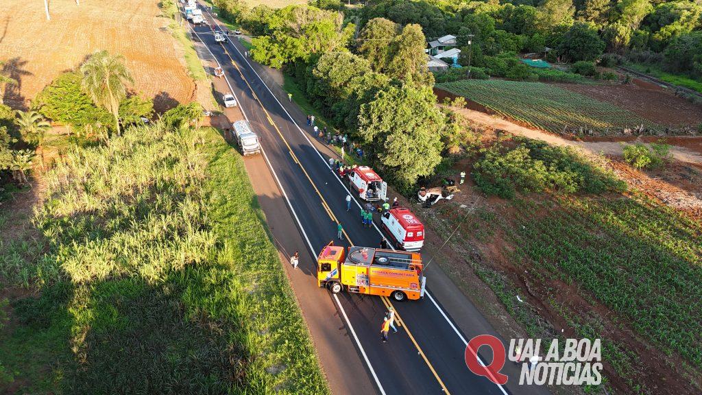 Uma pessoa morre em grave acidente na BR-277 em Guaraniaçu