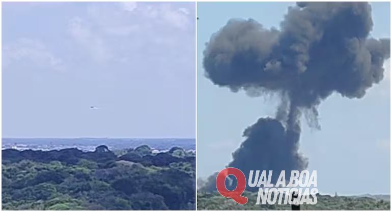 URGENTE: Avião da Força Aérea Brasileira cai; Piloto realizou procedimento de ejeção a tempo