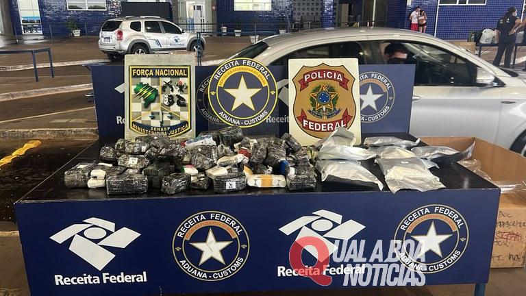 Ação conjunta apreende medicamentos na fronteira do Brasil com o Paraguai