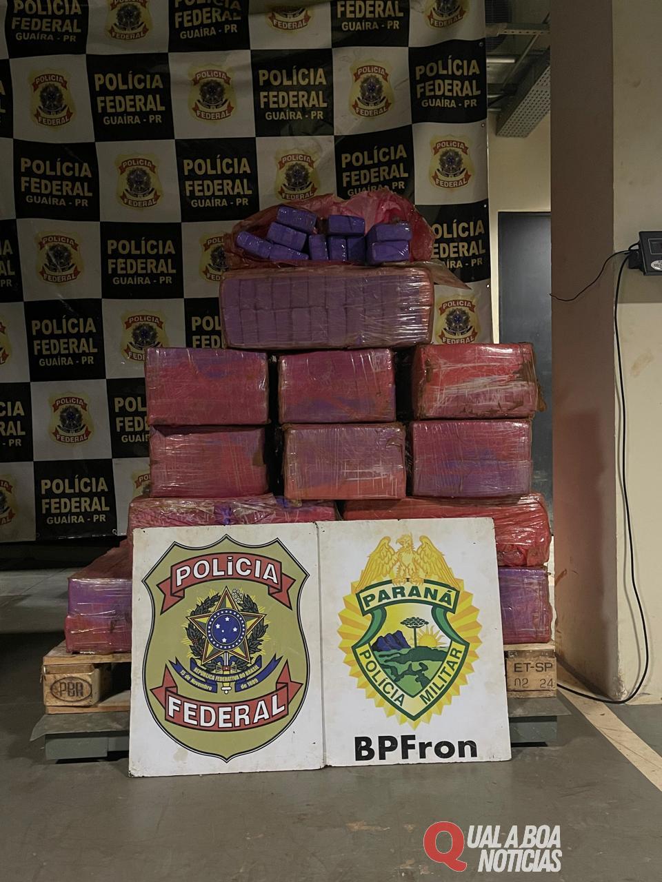 BPFron e NEPOM apreendem veículo carregado com 360 quilos de maconha, na Região