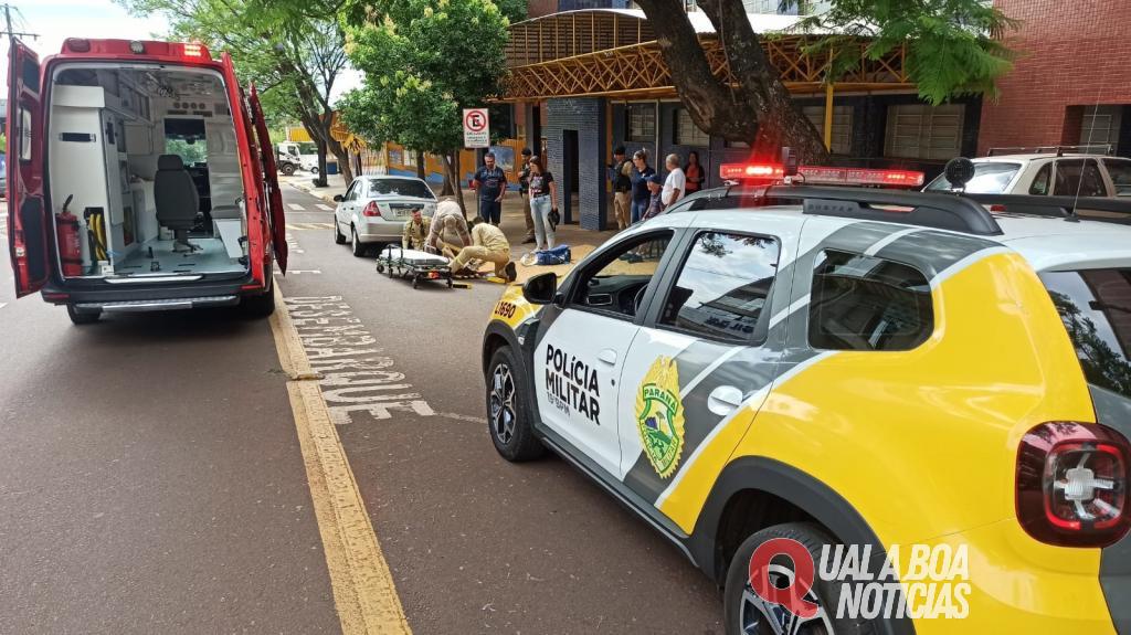 Casal de idosos é atropelado em frente ao Colégio Incomar em Toledo
