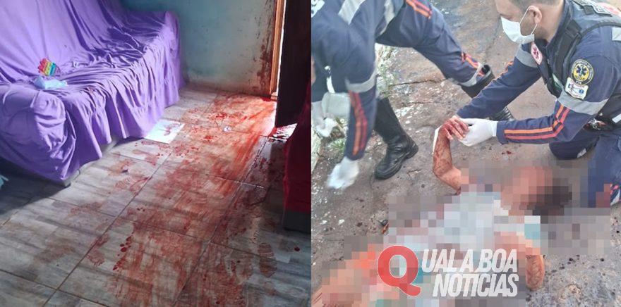 Homem invade casa e ataca ex-esposa e amigo com facão