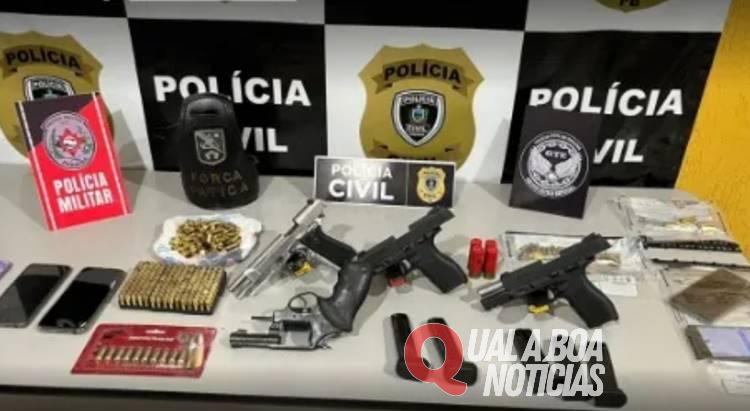 Megaoperação policial apreende armas, drogas e munições no Paraná