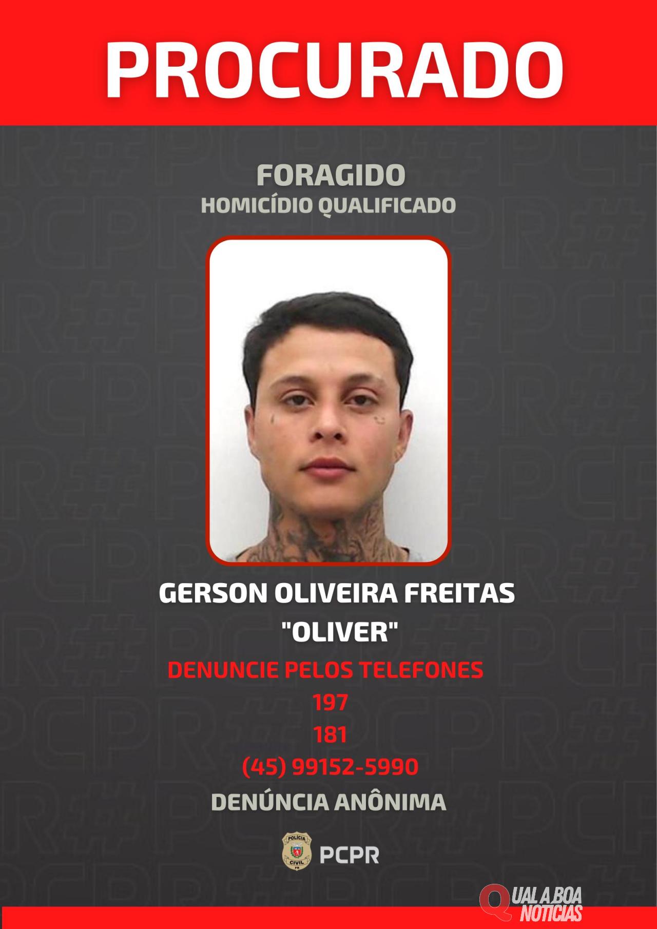 Polícia Civil de Toledo elucida homicídio que vitimou Luan Vinicius Salvini e divulga foto do suspeito