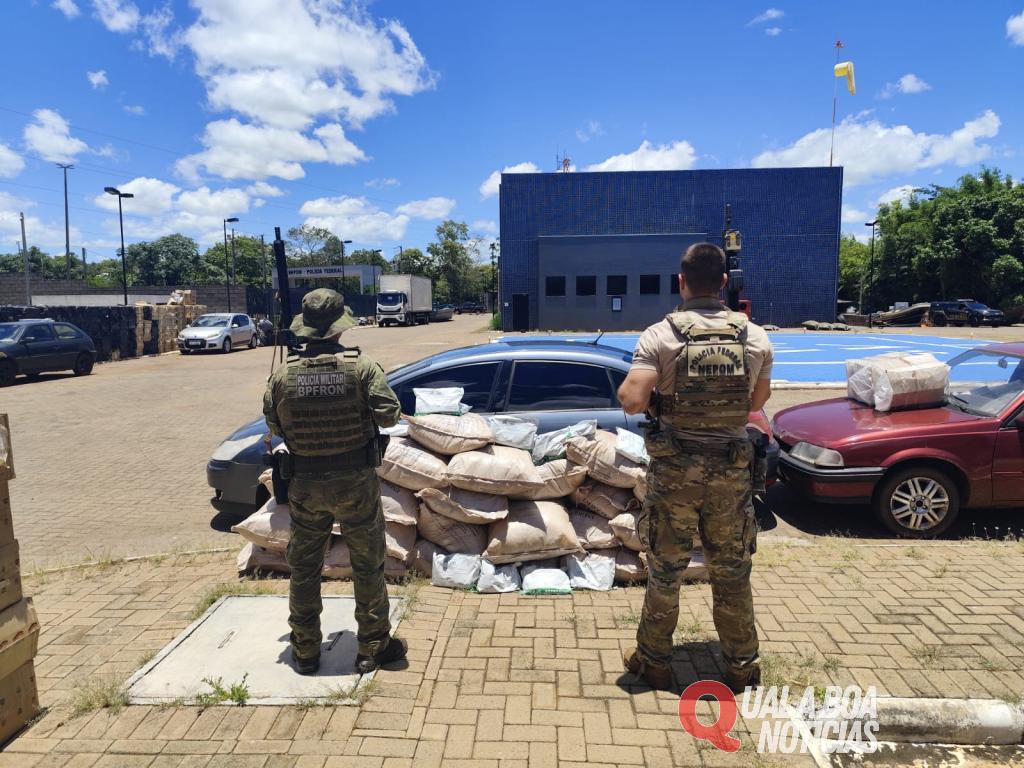 Polícia Federal e BPFron apreendem agrotóxicos contrabandeados, na Região