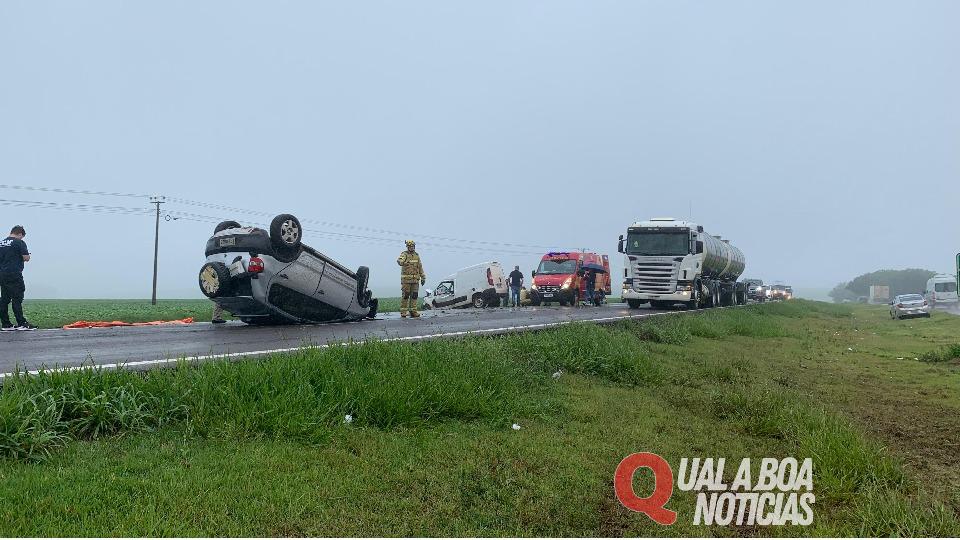 Vítima morre em gravíssimo acidente na BR-163, em Cascavel