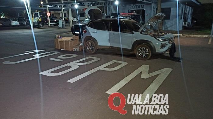 Ação conjunta apreende veículo com contrabando, em Toledo