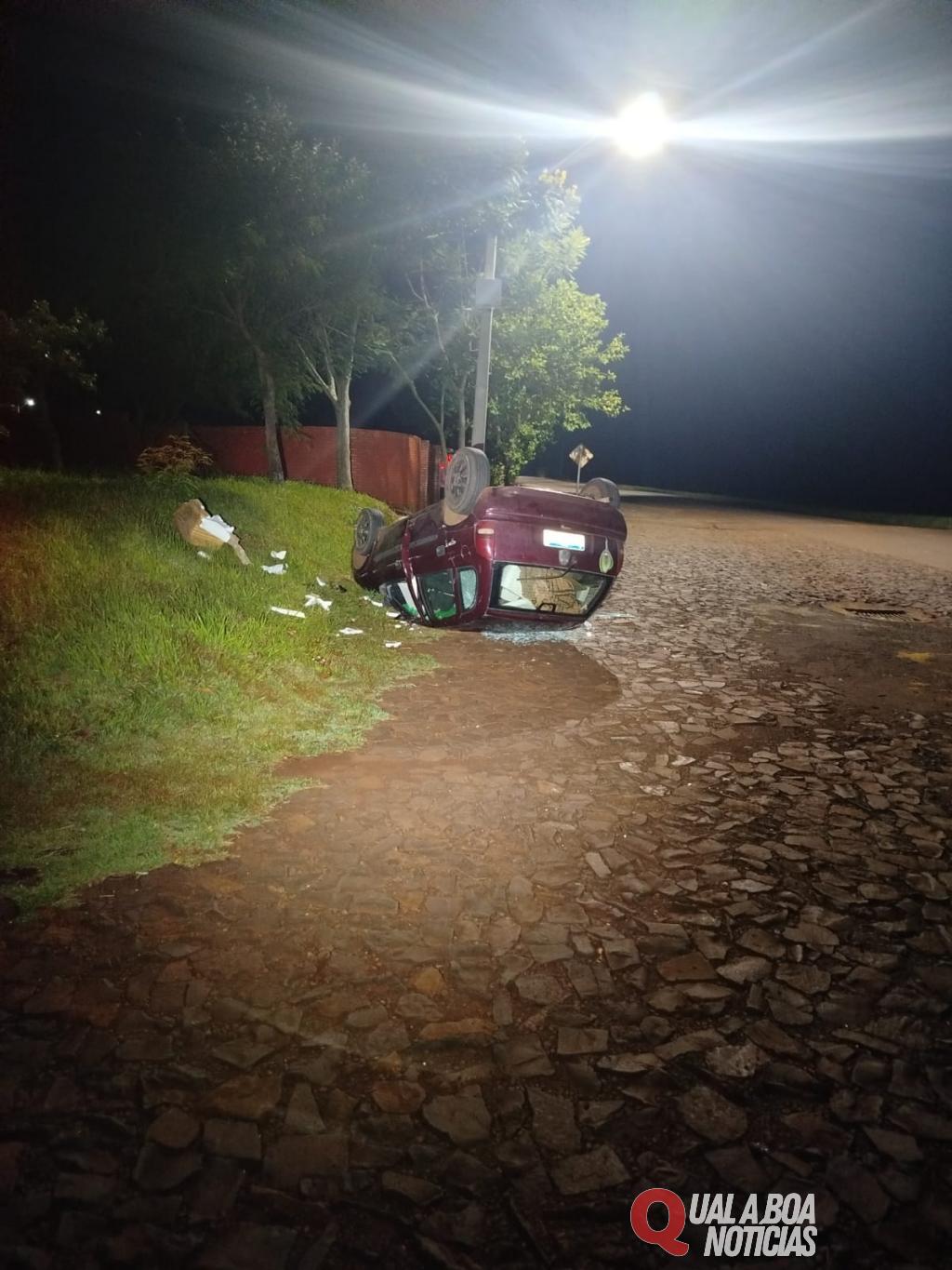 Após acidente condutor embriagado é preso, em Santa Helena