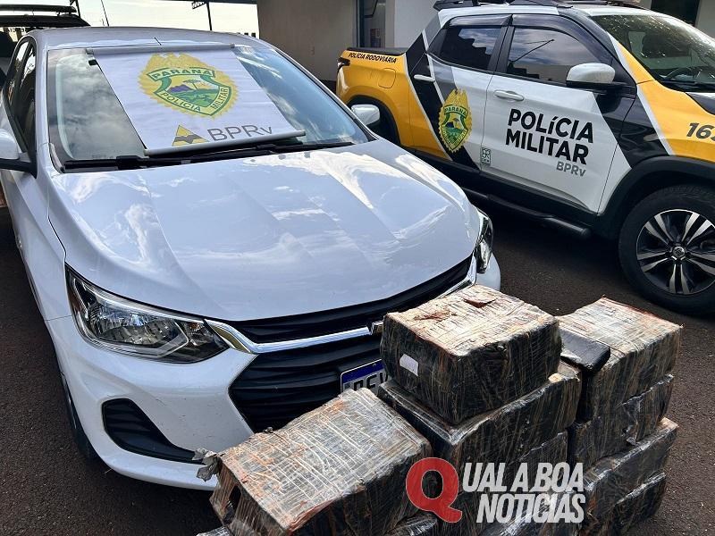 BPRv apreende 200kg de maconha em ação policial na PR-488, em Diamante do Oeste