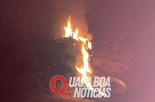 Em Francisco Alves: Roubo, tiroteio e veículo incendiado marcam o final de semana